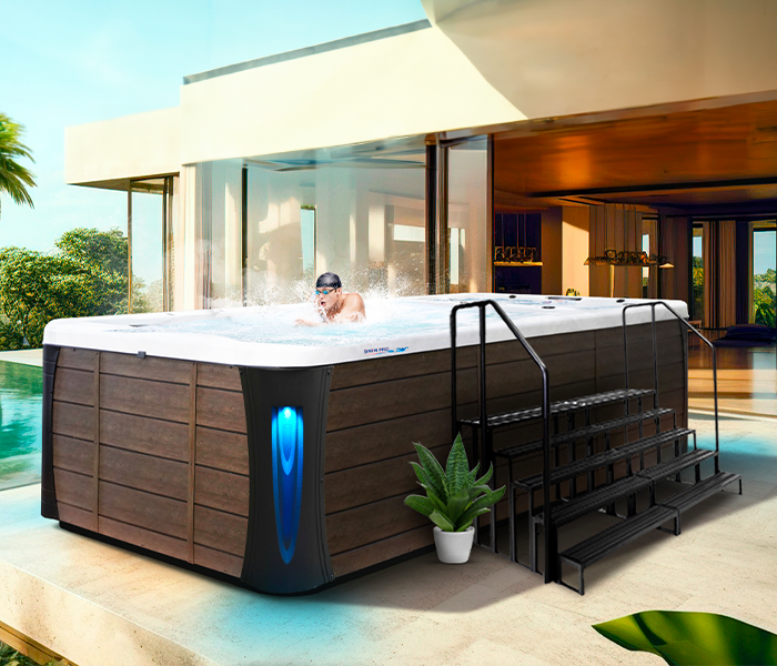 Calspas hot tub being used in a family setting - Lawton